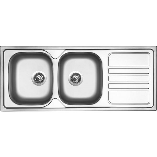 Sinks OKIO 1200 DUO V 0,6mm leštěný - RDOKL12050026V