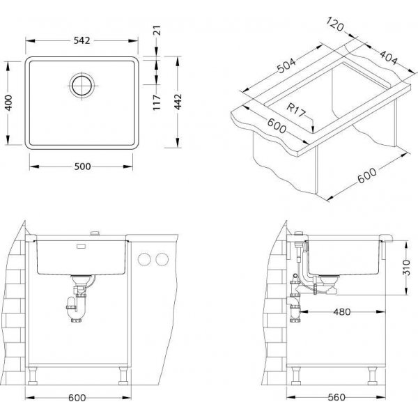 KOMBINO 50 SAT U 500x400x195 F