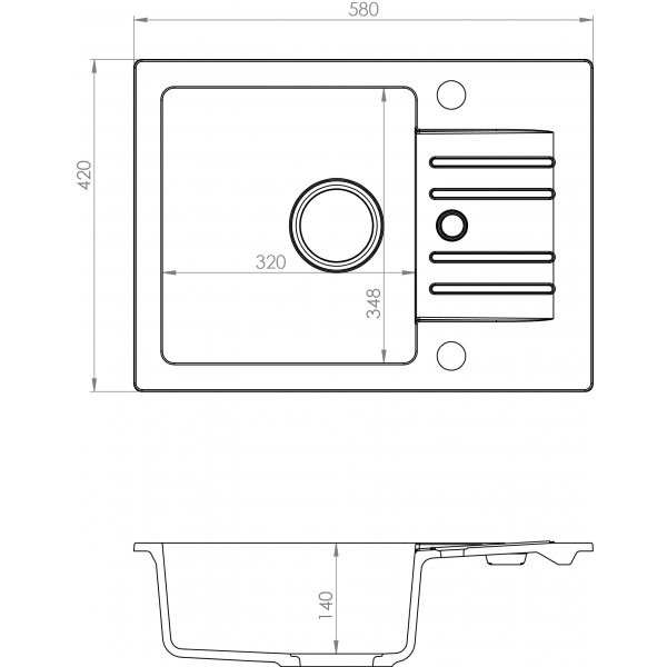 CORTINA 40 - 91 černá (580x420mm)+sif.POP-UP