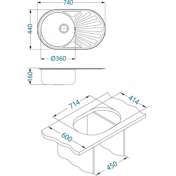 CIKLO 20 SAT 740x440x160 mm