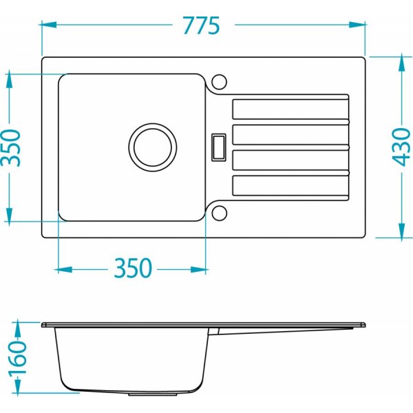 NIAGARA 30 G-11 bílá (780x435mm)+ pop- up sifon F