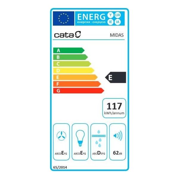 Odsavač par CATA MIDAS GLASS TC3V Nerez 600