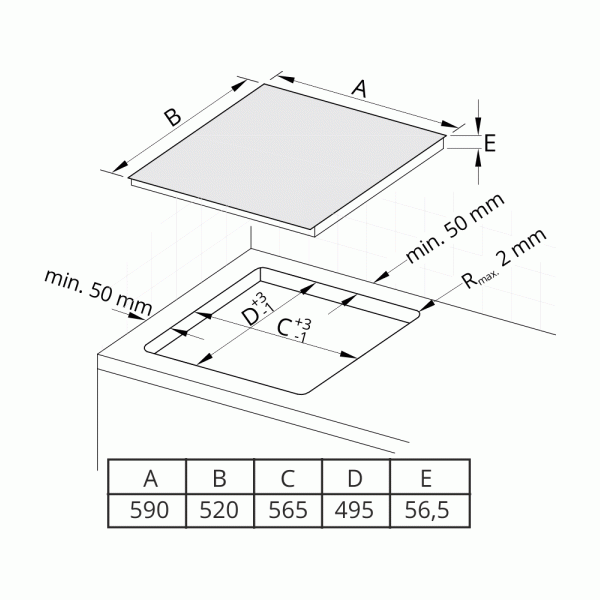 Indukční deska CATA IB 6304 BK 60 cm 4 zóny