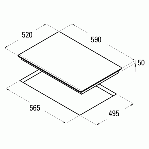 Indukční deska CATA GIGA 600 BK 60 cm 4 zóny gigazóna 40 cm