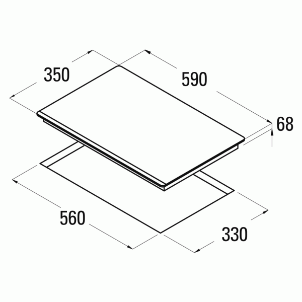 Indukční deska CATA IB 2 PLUS BK 35 cm 2 zóny jediná horizontální na trhu