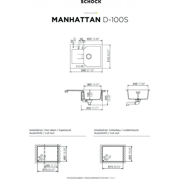 AKCE SCHOCK MANHATTAN D-100S Onyx