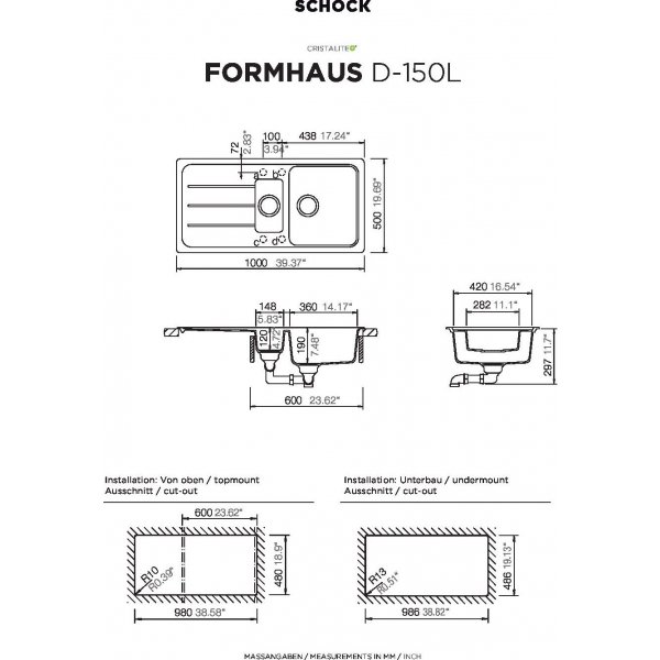 AKCE SCHOCK FORMHAUS D-150L Nero