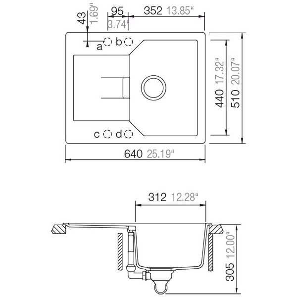 SET 15-11 Dřez SCHOCK MANHATTAN D-100XS + baterie EPOS Chrom 540120