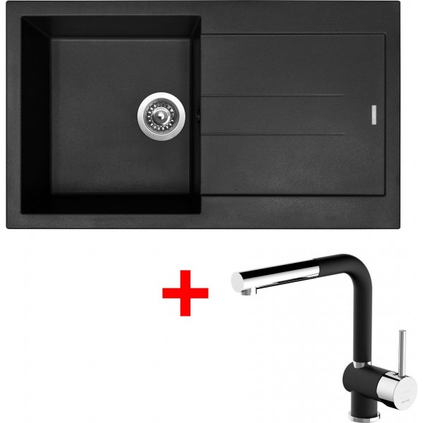 Sinks AMANDA 860 Nanoblack+MIX 3 P Nanoblack - G191N6