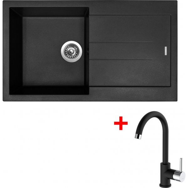 Sinks AMANDA 860 Nanoblack+MIX 35 Nanoblack - G190N6