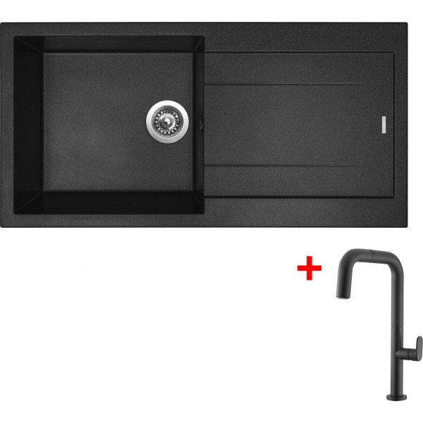 Sinks AMANDA 990 Nanoblack+EVA P Nanoblack - G200N6