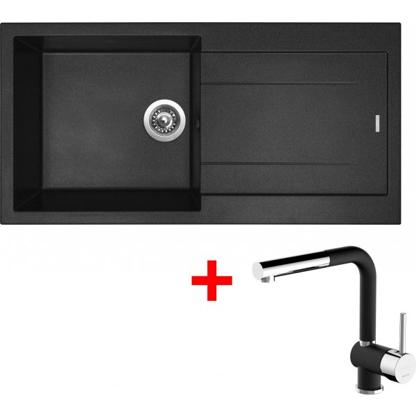 Sinks AMANDA 990 Nanoblack+MIX 3 P Nanoblack - G199N6