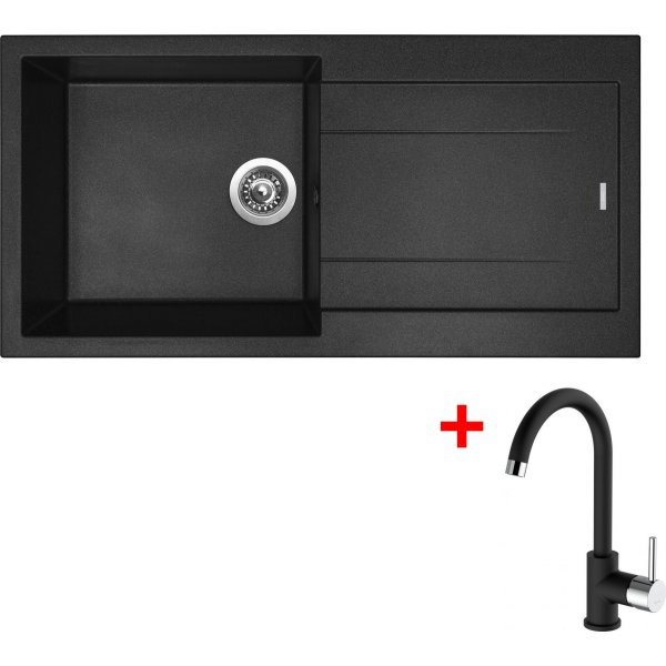 Sinks AMANDA 990 Nanoblack+MIX 35 Nanoblack - G198N6