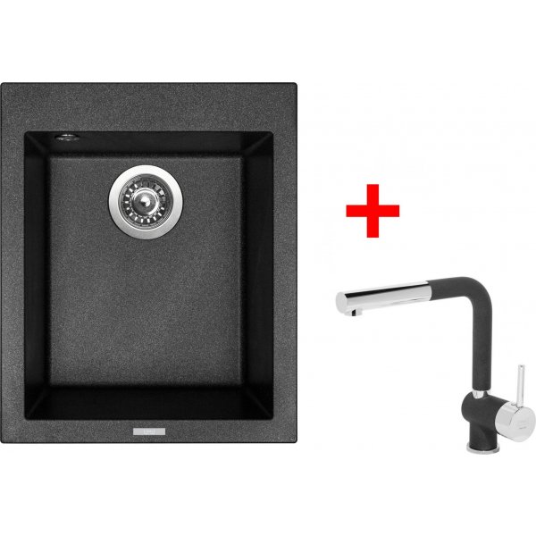 Sinks CUBE 410 Metalblack + Mix 3 P GR - G8874