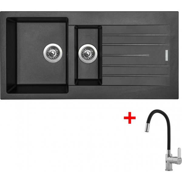 Sinks PERFECTO 1000.1 Metalblack + Flexia - G16174