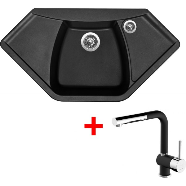 Sinks NAIKY 980 Pureblack + Mix 3 P GR N6 - G17626