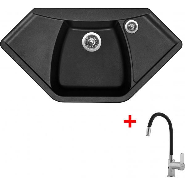 Sinks NAIKY 980 Pureblack + Flexia - G17326