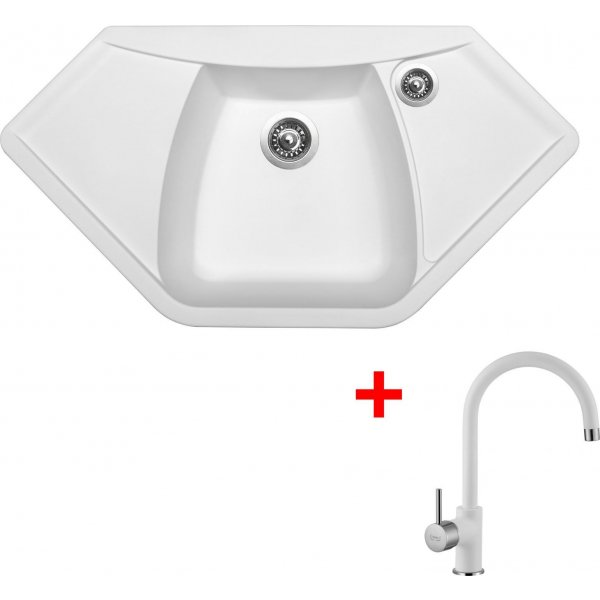 Sinks NAIKY 980 Milk + Vitalia GR - G17528