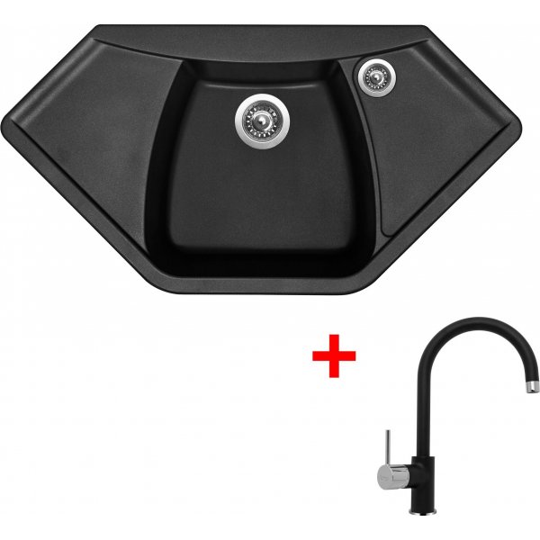 Sinks NAIKY 980 Pureblack + Vitalia GR - G17526