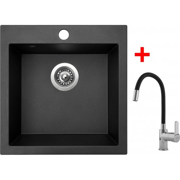 Sinks VIVA 455 Metalblack + Flexia - G574