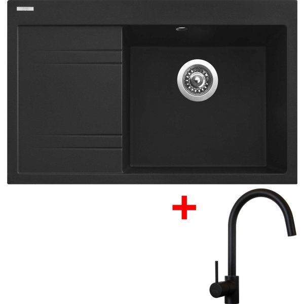 Sinks RIM 780 P Metalblack + Vitalia černá matná - G5974