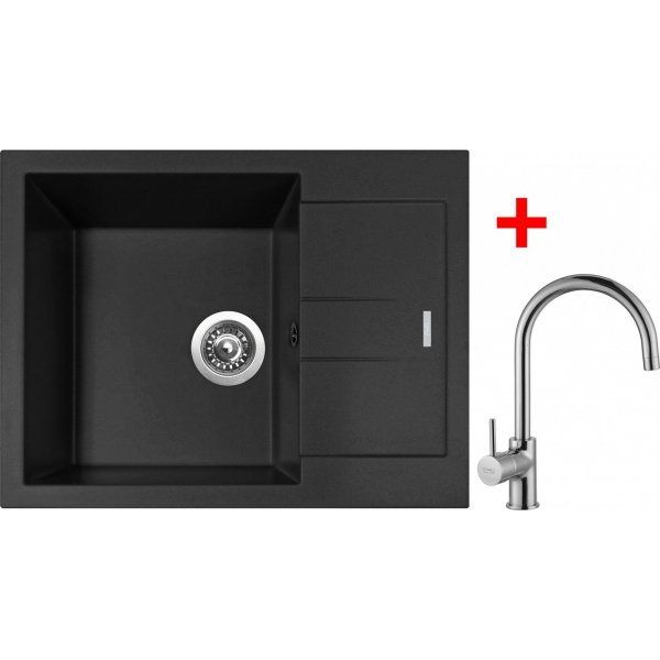 Sinks AMANDA 650 Pureblack + Vitalia - G11426