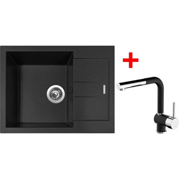 Sinks AMANDA 650 Nanoblack+MIX 3 P Nanoblack - G187N6