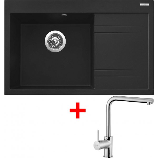 Sinks RIM 780 L Metalblack + Elka - G5474