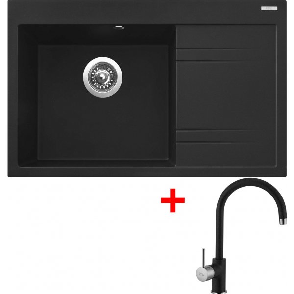 Sinks RIM 780 L Metalblack + Vitalia GR - G5274