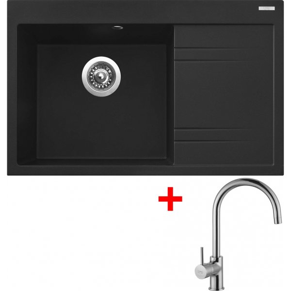 Sinks RIM 780 L Metalblack + Vitalia - G5074