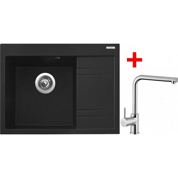 Sinks RIM 650 L Metalblack + Elka - G2674