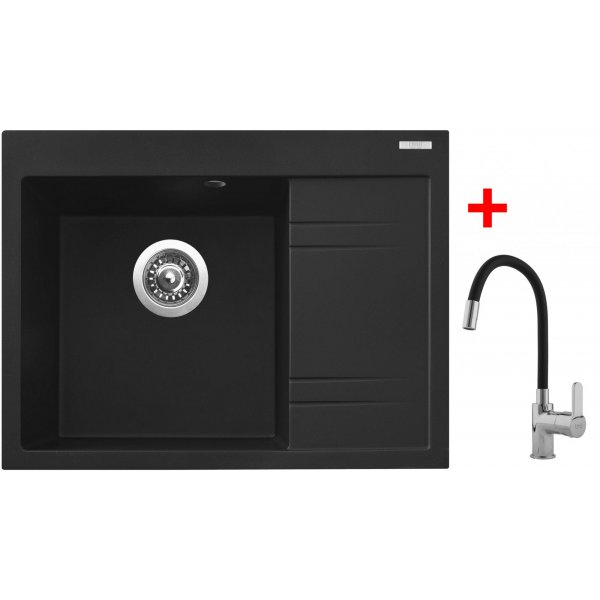 Sinks RIM 650 L Metalblack + Flexia - G2574