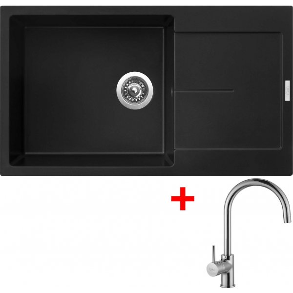 Sinks ULTIMA 860 XXL Pureblack + Vitalia - G14226