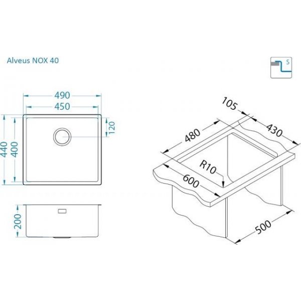 NOX 40 F/S/U  BRS 490x440